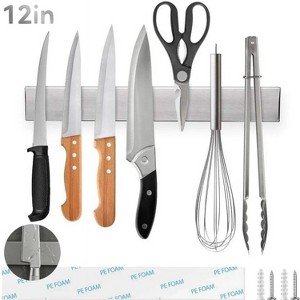 LunaLulinlk Magnetic Knife Holder Strip for Wall 12 Inch Stainless Steel Magnetic Knife Bar with Multipurpose Use as Magnetic Tool Holder - 1 of 4