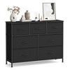 7-Drawer Fabric Dresser - Steel Frame Storage Unit for Bedroom/Closet, Multi-Functional TV Stand, Ink Black and Ebony Black - 3 of 4