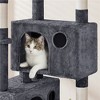 Yaheetech 73"H 4-level Plush Cat Tree Tower with Condos Platform - 3 of 4