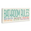 Stupell Industries Bathroom Rules with Teal Text, 30" x 13" - 3 of 4