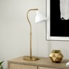 Hudson and Canal 25.13" Tall Table Lamp: Arc Design, Swivel Dome Shade, Industrial Look - 3 of 4