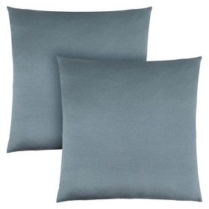 Monarch Specialties Pillows Set Of 2 18 X 18 Square Insert Included Decorative Throw Accent Sofa Couch Bedroom Polyester Hypoallergenic Blue Modern - 1 of 4