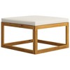 vidaXL Footrest with Cream White Cushion Solid Acacia Wood - 4 of 4