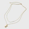 14K Gold Dipped Cubic Zirconia Duo Z Initial Multi-Strand Necklace - A New Day™ Gold - 2 of 4
