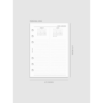 2026 Year Overview Planner Insert | Cloth & Paper