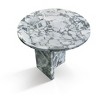 PAGED Modern Luxury Natural Marble Round Coffee Table for Living Room,Stylish Desigh Real Marble Center Table Tea Table End Table - 4 of 4