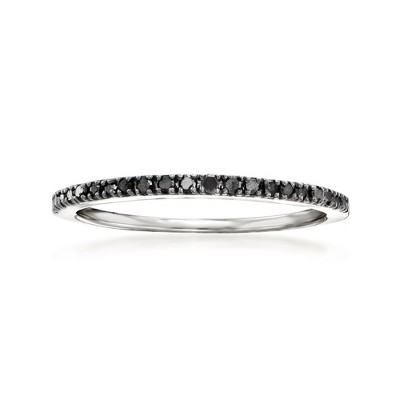 RS Pure by Ross-Simons 0.15 ct. t.w. Black Diamond Anniversary Ring in Sterling Silver