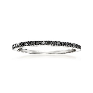 Pure Collection by Ross-Simons 0.15 ct. t.w. Black Diamond Anniversary Ring in Sterling Silver - 1 of 4
