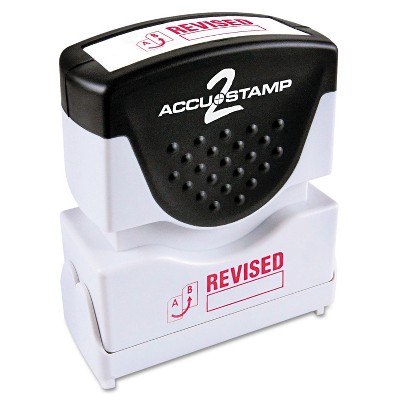 Accustamp2 Pre-Inked Shutter Stamp with Microban Red REVISED 1 5/8 x 1/2 035587