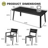 Crestlive Products 7pc Aluminum Patio Dinning Set 82.7in Table and 6 Chairs Aluminum Table Top Black for Outdoor Pool Lawn - 2 of 4