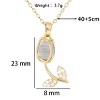 Delicate Tulip Necklace, Flower Fashionable, Clavicle Necklace with Zircons - 2 of 4