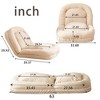 Foldable Lazy Sofa, Triple Fold Small Tatami Sofa Bed, Pull-Out Lounge Chair Sofa,  Space Saving Tatami Sofa for Living Room, Bedroom, Backyard - 2 of 4