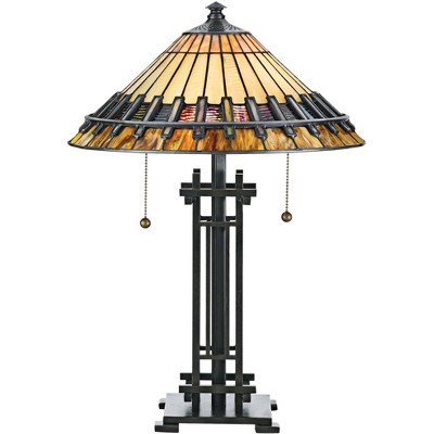 Quoizel Chastain 22 1/2" High Arts and Crafts Tiffany-Style Table Lamp