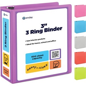 Enday 3-Ring View Binder With 2-Pockets - 1 of 4