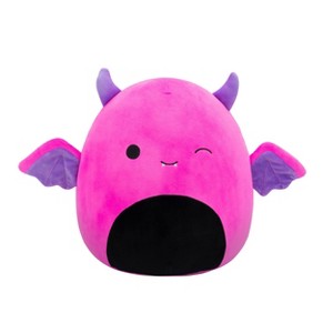 Squishmallows 12" Wakisha Winking Neon Pink Devil with Purple Horns and Wings Plush - 1 of 4