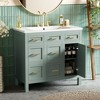 Okak 30" Modern Bathroom Vanity with Ceramic Sink, Painted Finish Bathroom Cabinet with 2 Soft Closing Doors & 2-tier Deep Drawers - 3 of 4