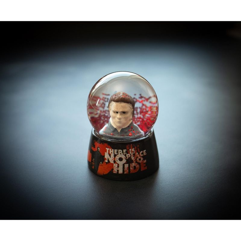 Silver Buffalo Halloween Michael Myers "No Place To Hide" Mini Snow Globe | 3 Inches Tall, 5 of 10