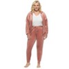 Felina - Womens Velour Zip Hoodie and Jogger Set  Soft 2-Piece Tracksuit Lounge Set - 3 of 4