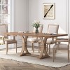 GDFStudio Rustic Rubberwood and Faux Wood Expandable 78.74" Dining Table - 2 of 4