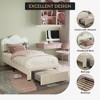 GustoWave Twin Velvet Princess Platform Bed, with Smart LED and Drawer - 2 of 4