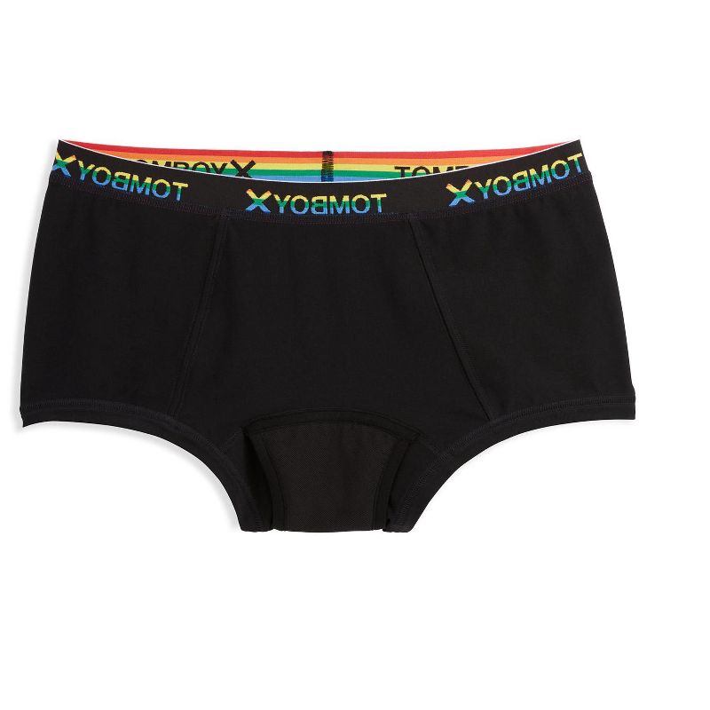 TomboyX Women's First Line Period Leakproof Boy Shorts Underwear, Cotton Stretch Comfort (3XS-6X), 2 of 2