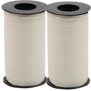 LoonBalloon 500 Yards Ivory Curling Ribbon ‚ 3/16 Inch wide Elegant & Neutral Wrap (2-Pack) - 1 of 4