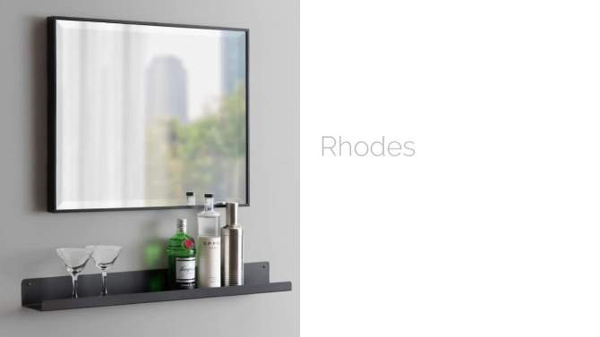 22.7&#34; x 28.7&#34; Rhodes Rectangle Wall Mirror Black - Kate &#38; Laurel All Things Decor, 2 of 8, play video
