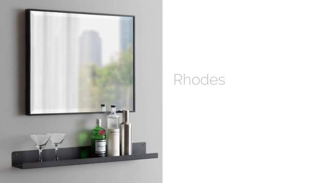 24.7&#34; x 36.7&#34; Rhodes Rectangle Wall Mirror White - Kate &#38; Laurel All Things Decor, 2 of 9, play video