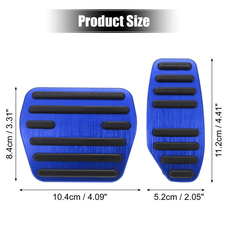 Unique Bargains Brake Gas Accelerator Pedal Covers Foot Pedal Pads for Nissan Kicks X-Trail Rogue Sport Qashqai, 2 of 4
