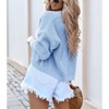 BLUEMING Womens Open Front Knit Cropped Cardigans Sweater Lantern Long Sleeve Fall Casual Shrugs Sweater - 2 of 4