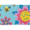 Jellybean Flowers, Bees & Ladybug Washable Doormat – 20"x30" Indoor/Outdoor, Bright Garden Accent Mat for Entryway or Porch - 2 of 3