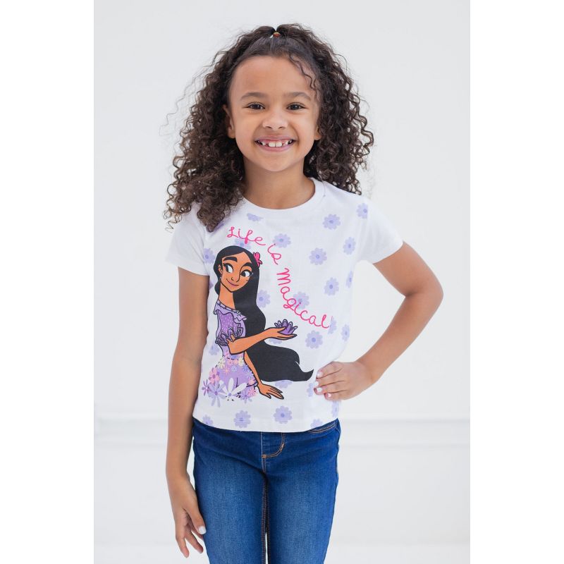 Disney Princess Ariel Snow White Rapunzel Girls 3 Pack T-Shirts Little Kid to Big Kid, 3 of 10