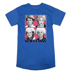 Four Gals Golden Girls Women's Royal Blue Nightshirt - 1 of 3