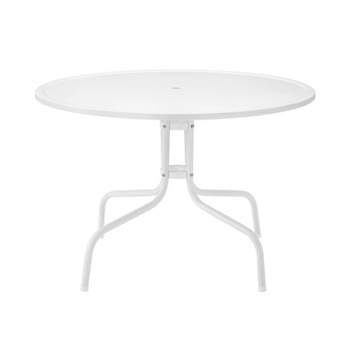 Griffith 40" Outdoor Round Dining Table - White Satin - Crosley