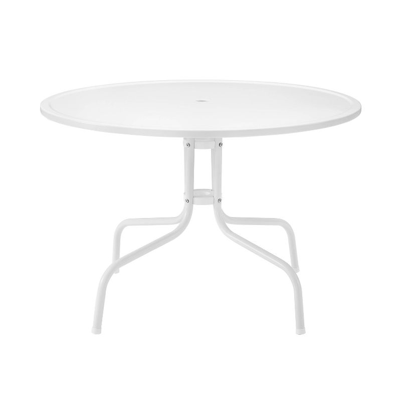 Griffith 40&#34; Outdoor Round Dining Table - White Satin - Crosley, 1 of 10