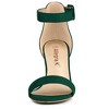 Allegra K Women's Back to College Open Toe Ankle Strap Chunky Heel Sandals - 3 of 4