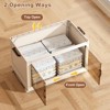 Plastic Folding Storage Cabinet with Electroplated Handle and Paper Corner Protection, Wooden Storage Stool, Home Storage, Bedroom Storage - 4 of 4
