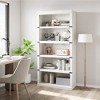 5 Tier Bookcase, Farmhouse Book Shelf with Storage, Tall Book Case Wooden 5 Shelf Bookcase for Home Office, Living Room, Bed Room - 4 of 4