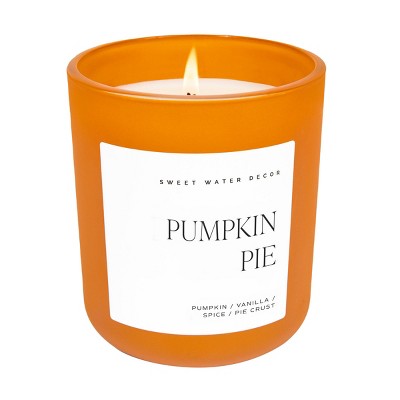 Sweet Water Decor Pumpkin Pie 15oz Matte Candle - Orange