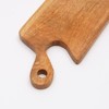 SEVOBAL Serving Platters Handmade Teak Wood Cheese and Bread Board with Asymmetrical Modern Design for Cakes, Appetizers, Brown, 6"*15"*0.7" - 4 of 4