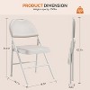 Acekool PU Leather Padded Folding Chairs, Metal Frame Portable Stackable Seats for Indoor & Outdoor Use - 2 of 4