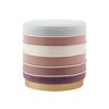 Nicole Miller Cory Velvet Round Multi Layered Ottoman - 2 of 4