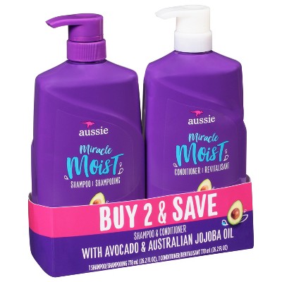 Aussie Shampoo & Conditioner with Avocado & Australian Jojoba Oil 2-778 ml Bottles