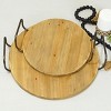 VIP Wood 17 in. Brown Round Trays Set of 2 - 2 of 4