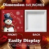 Rustic Christmas Decorations, Let It Snow Wooden Sign Decor, Snowman Wooden Block Sign, Christmas Decor for Table Shelf 5 x 5 Inch - 4 of 4