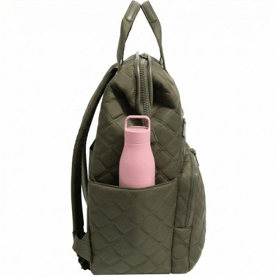 JOAN & DAVID Diamond Quilted Puffer Nylon Square Laptop Backpack 020-TAUPE One Size — фото 4
