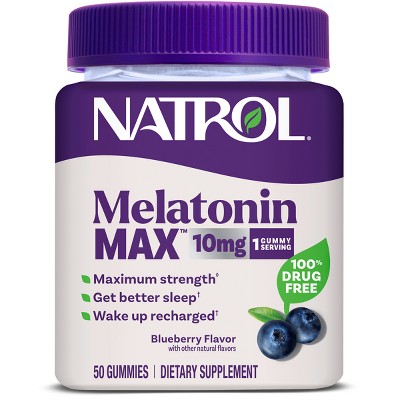 Natrol Melatonin 10mg Sleep Aid Gummies - Blueberry - 50ct