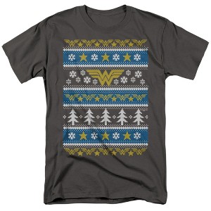 Men's DC Wonder Woman Christmas Sweater T-Shirt - 1 of 4