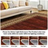 8x10 Area Rugs for Bedroom Washable Non Slip Indoor Carpet Stain Resistant Bordered Print Soft Floor Cover Neutral Foldable Mat for Dining Room - 3 of 4