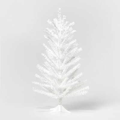 2ft Unlit Tinsel Christmas Tree White - Wondershop™